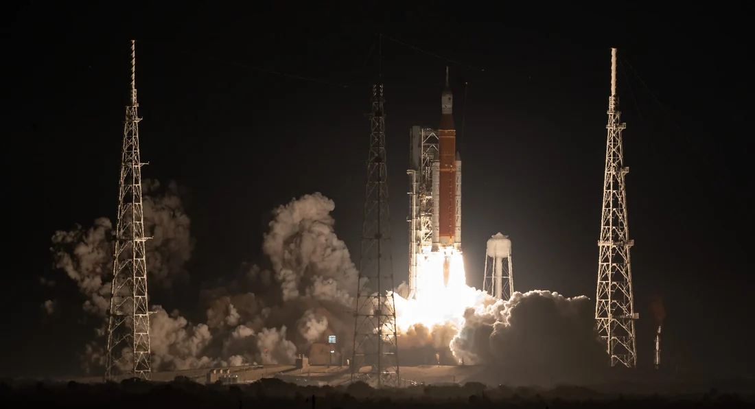 Visual published with the cited source for this record: Artemis I launched later than NASA's own watchdog projected