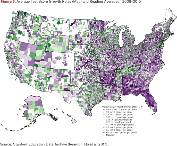 Visual for this record: US national test scores show the largest maths decline on record